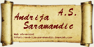 Andrija Saramandić vizit kartica